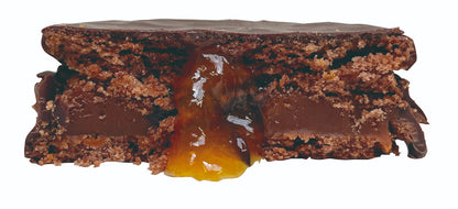 Alfajor con Doble Relleno de DDL y Corazón de Maracuyá - Caja x8 Unidades